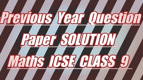 Maths Class 9 ICSE Last Year Question paper solution//OP MALHOTRA//MUDIT AGRAWAL