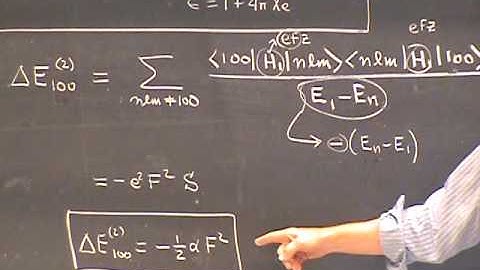 PHYS 221A 2010:11:24   Lec 38   The Stark Effect in Hydrogen and Alkali Atoms II