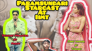 Sidharth Malhotra & Janhvi Kapoor at IIMT Greater Noida | Parm Sundari Movie Promotion 🌟