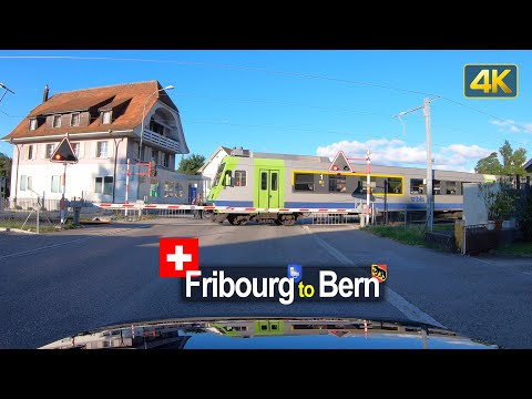 Driving from Fribourg to Bern, Switzerland