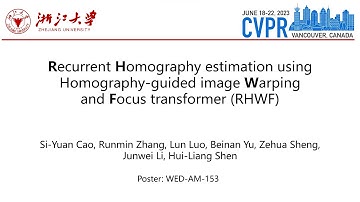 [CVPR23] Recurrent Homography Estimation Using Homography-Guided Image Warping and Focus Transformer