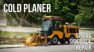 Spring Sidewalk Repair with the Trackless Cold Planer