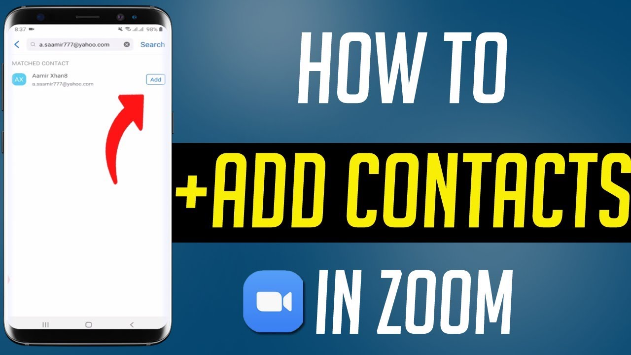How To Add Contacts In Zoom YouTube