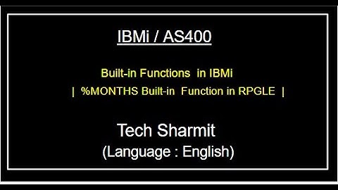 IBMi (AS400) %Months Built-in function | built in functions in rpgle | as400 tutorial for beginners