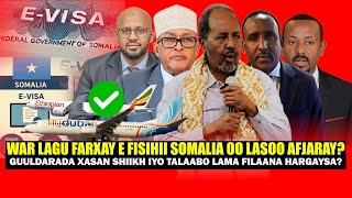 Xog Talaabo ka Nixisay Xasan Shiikh & E fiisihii Somaliya oo lasoo afjartay? Shaqo hadhay Duulista?