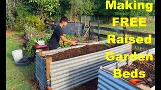 Making FREE Raised Garden Beds