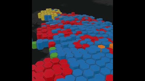 3D Visualisation of the 2019 General Election Results, Shown on a Hex-Cartogram Map