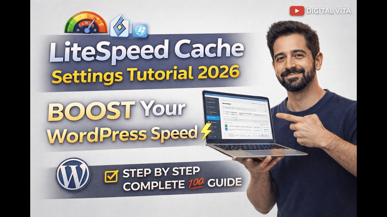 LiteSpeed Cache Settings Tutorial 2026 - BOOST Your WordPress Speed ⚡ ...