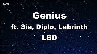 Genius ft. Sia, Diplo, Labrinth - LSD Karaoke 【No Guide Melody】 Instrumental chords