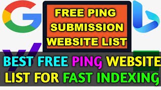 How to PING Blog URL in multiple PING Websites for Fast indexing (Fast Index part-2) screenshot 1