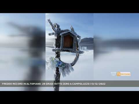 FREDDO RECORD IN ALTOPIANO: 28 GRADI SOTTO ZERO A CAMPOLUZZO | 13/12/2022