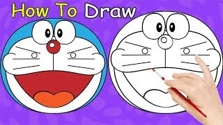 Cara Menggambar Dan Mewarnai Doraemon How To Draw Doraemon Face Hd Arts