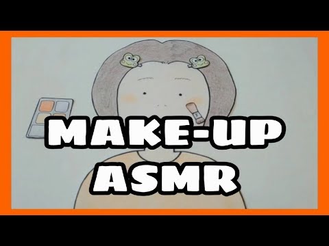 【ASMR】ブラシ・マスカラの音｜毎日メイクをしてあげる【イラストストップモーション】