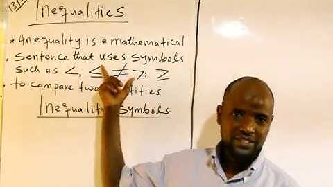 Inequalities(casharka 1 aad): Maxamuud Cali Aaden