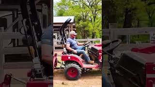 Subcompact Tractor with a Box Blade