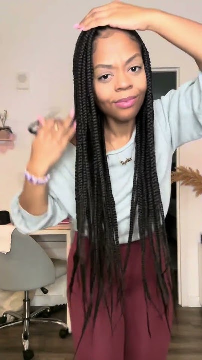  GOT KNOTLESS BRAIDS TO GO HARD AT THE GYM!!! #knotlessbraids #relatable ...