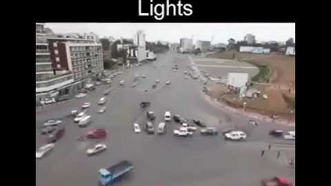 Streets in Ethiopia without traffic lights