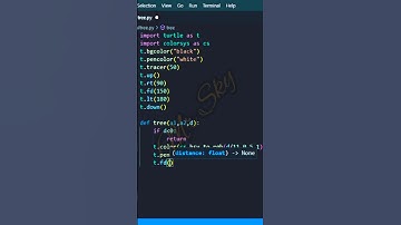 How to Draw a Tree using Python #shorts #coding #python