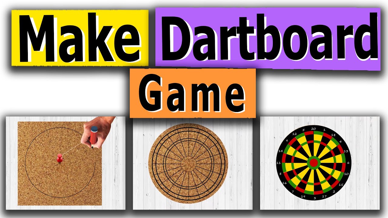 How To Make Your Own Dartboard Draw Darts Board Make Darts Game At Home Youtube - how to make a dart board and darts in roblox