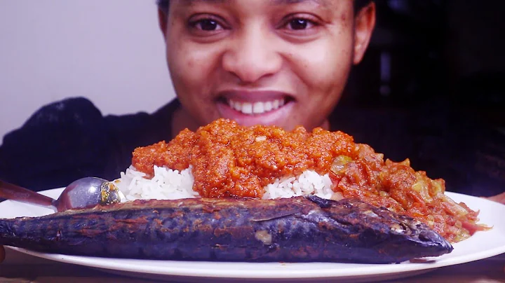 Nigerian/African Food Mukbang - Stew & Rice With Baked Fish - Hand Eating - Messy Eating