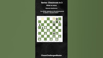 Chess puzzle - Checkmate in 3 - Queenly Interference