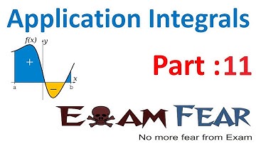 Maths Application of Integrals part 11 (Example Area between two curves) CBSE Mathematics XII 12