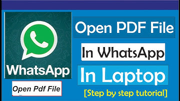 How To Open Pdf File In WhatsApp In Laptop