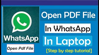 How To Open Pdf File In WhatsApp In Laptop screenshot 5