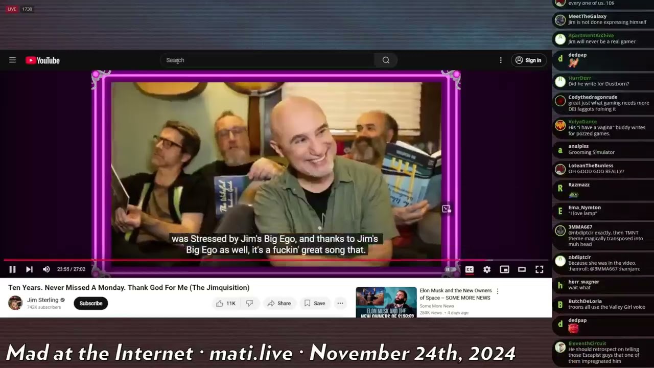 10 years of Jimquisition  - Mad at the Internet November 24, 2024