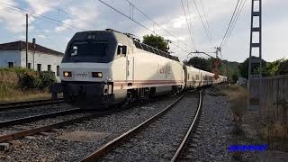 2019 08 24 TH GALICIA RAMA DE VIGO SE CRUZA CON TREN TURISTICO EN CANABAL