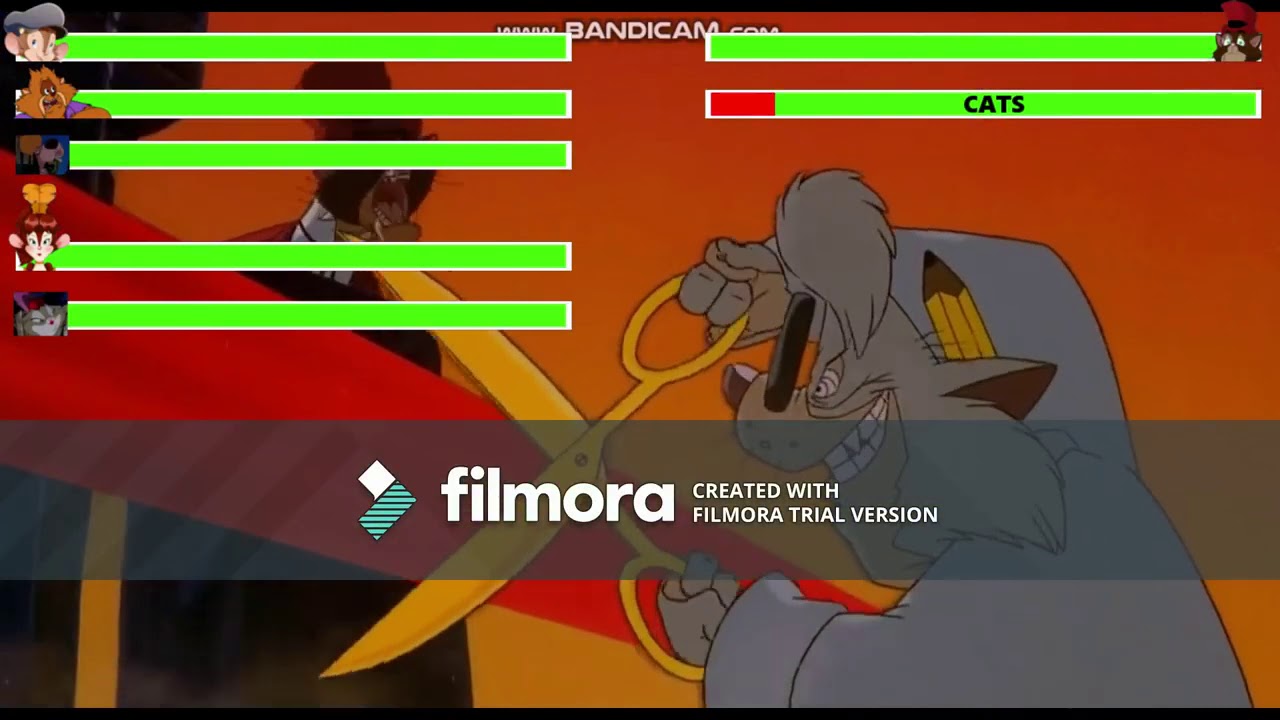 An American Tail: Fievel Goes West Final Battle with healthbars