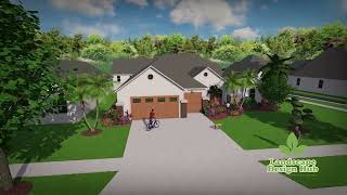 Creative Landscape Design of a residential villa in Florida, USA