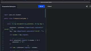 transposition code in java