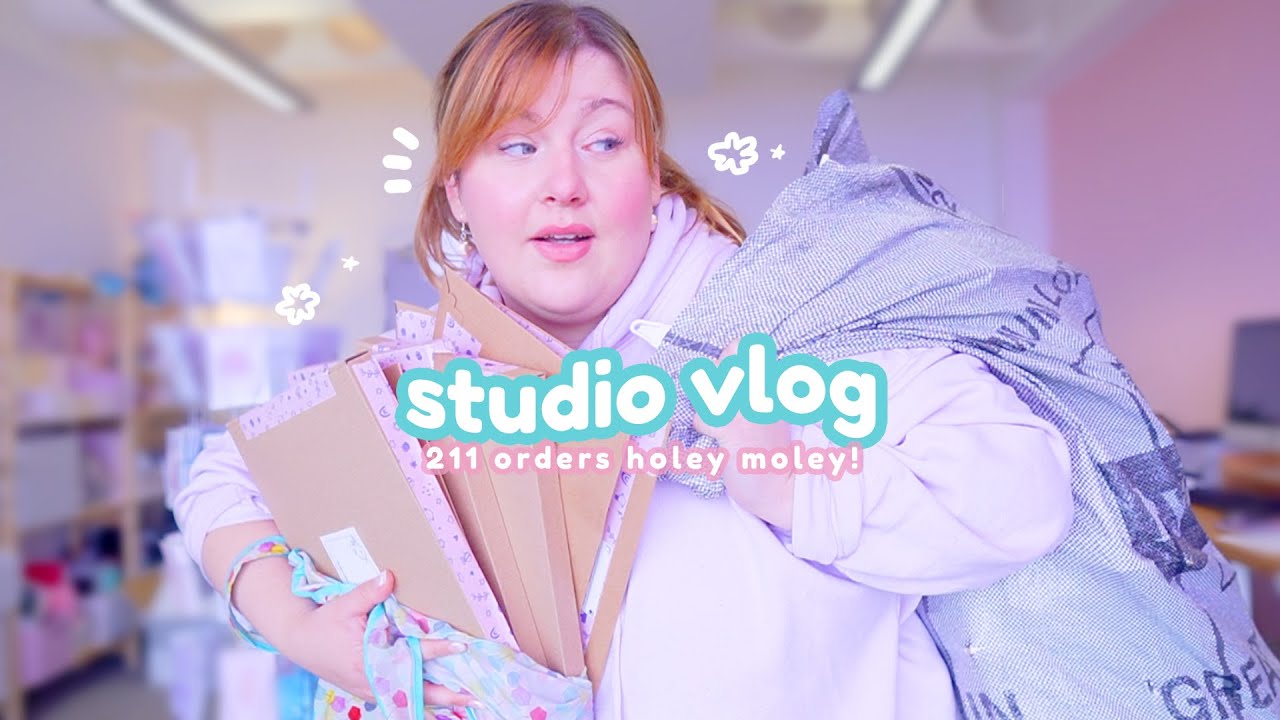STUDIO VLOG ʕ ᵔᴥᵔ ʔ BIGGEST ORDER DAY YET! Packing Orders, Washi Tape & Supermaker by Jaime Schmidt!
