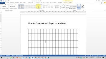 How to Create Graph Paper on MS Word