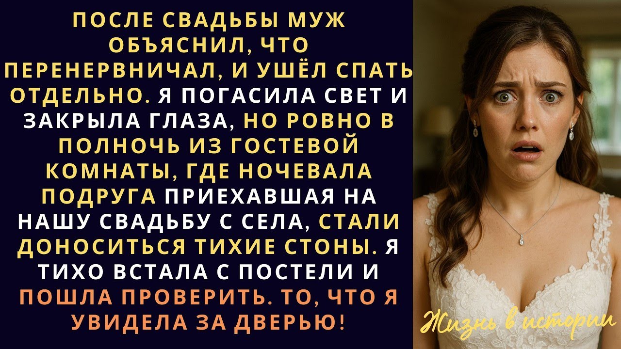 После свадьбы муж объяснил, что перенервничал, и ушёл спать отдельно  Я погасила свет и закрыла глаз