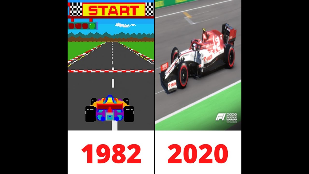 Evolution of Formula 1 Video Games 1982-2020 Gameplay