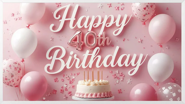 Happy 40th Birthday Screensaver / 4K / Wallpaper / Frame Art / TV Art / Birthday Cake