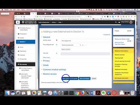 A short example of linking Mobius assesment to the DLE at Plymouth