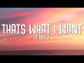 Lil Nas X - THATS WHAT I WANT (Lyrics)