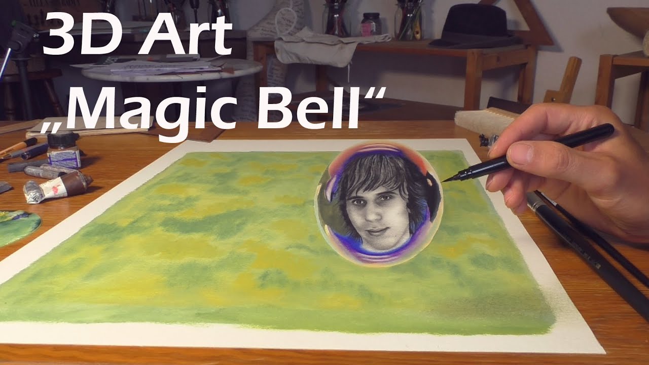 Joey Vriend FT. Stefan Pabst (Magic Bell) Drawing of a soapbubble in 3D