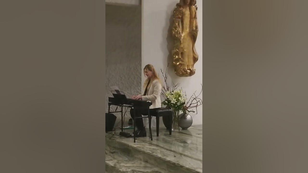 Once in Royal Davids City hymn on piano