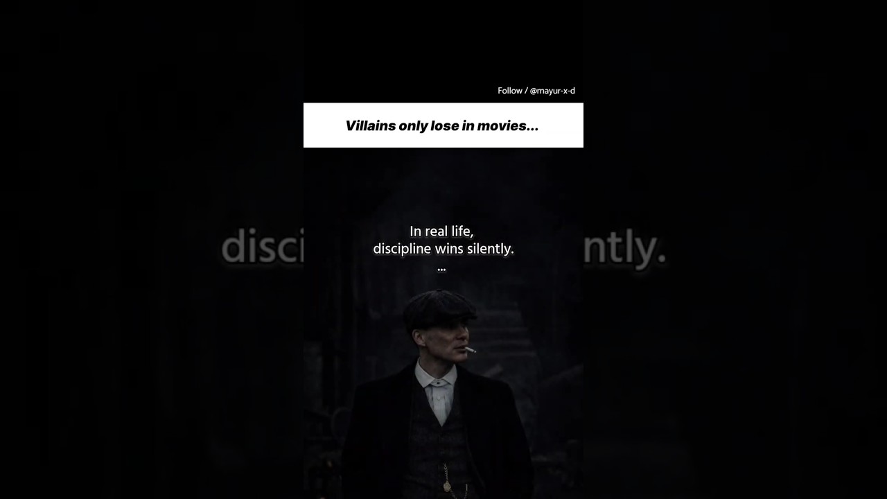 Villains only lose in movies.. 