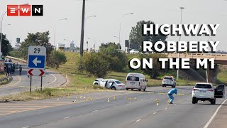 After a robbery on the M1 North highway in Johannesburg on 21 April 2021, a shootout ensued between the police and 10 suspects. Two suspects were critically wounded, four others arrested and another four managed to escape.
#M1Highway
#M1Robbery
#HighwayRobbery
