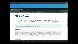 SQL INJECTION ATTACK, LISTING THE DATABASE CONTENTS ON ORACLE - Burp Suite