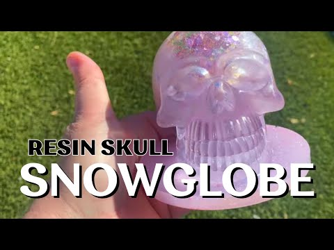 SPARKLE & BLING! ✨ How to Create Your Own Pink Sparkle Resin Skull Snow Globe