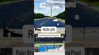 Lincoln Memorial reflecting pool crews rush to catch up to Trump’s deadline after DC rain stops