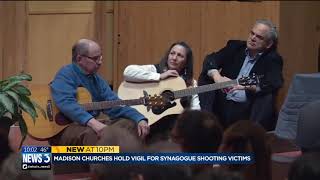 Hundreds gather for Synagogue shooting vigil in Madison