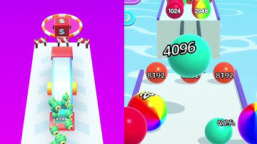 Ball Run 2048 vs Jelly Run 2048 All Levels Gameplay ! All Android iOS games