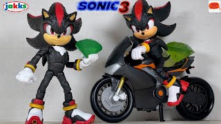 SHADOW! Sonic the Hedgehog 3 Movie Jakks Pacific Action Figure Review! Motorcycle Bike Ultimate